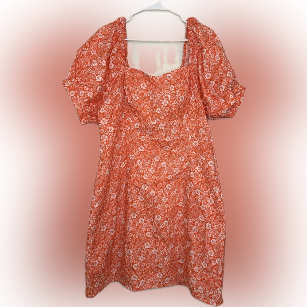 Anthropologie Floral Puff Sleeve Dress - Picture 5 of 6